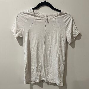 Athleta White Short Sleeve Tee- Athleisure Wear, Workout, Gym